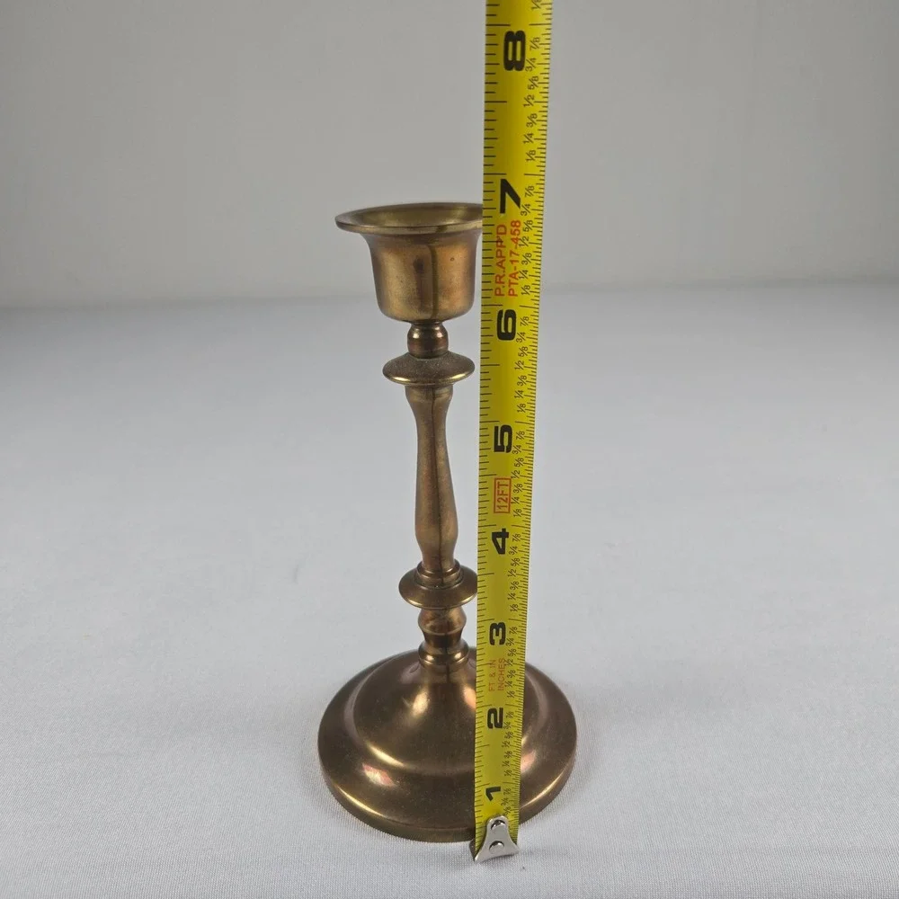 CAWA Denmark Solid Brass Candlestick Holder Danish Mid Century Modern 7